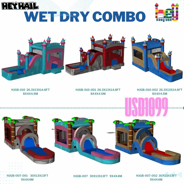 Holiday Theme inflatable bounce bounce with slide and Pool