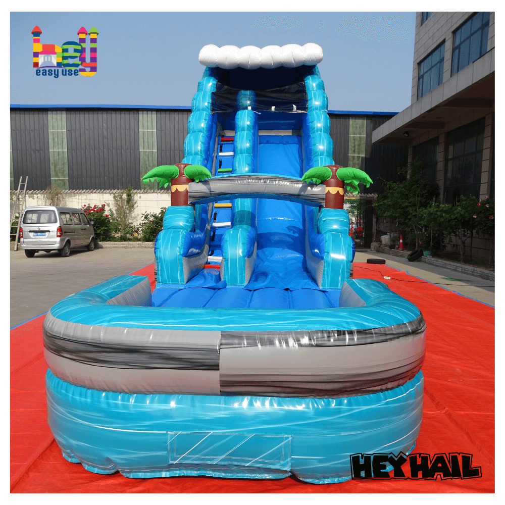 blue commercial waterslides for sale