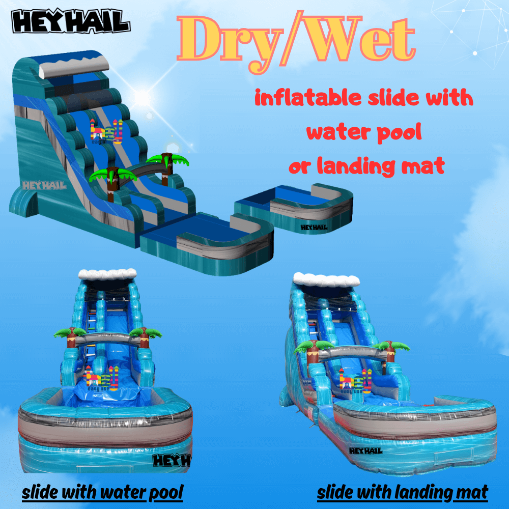 blue commercial waterslides for sale