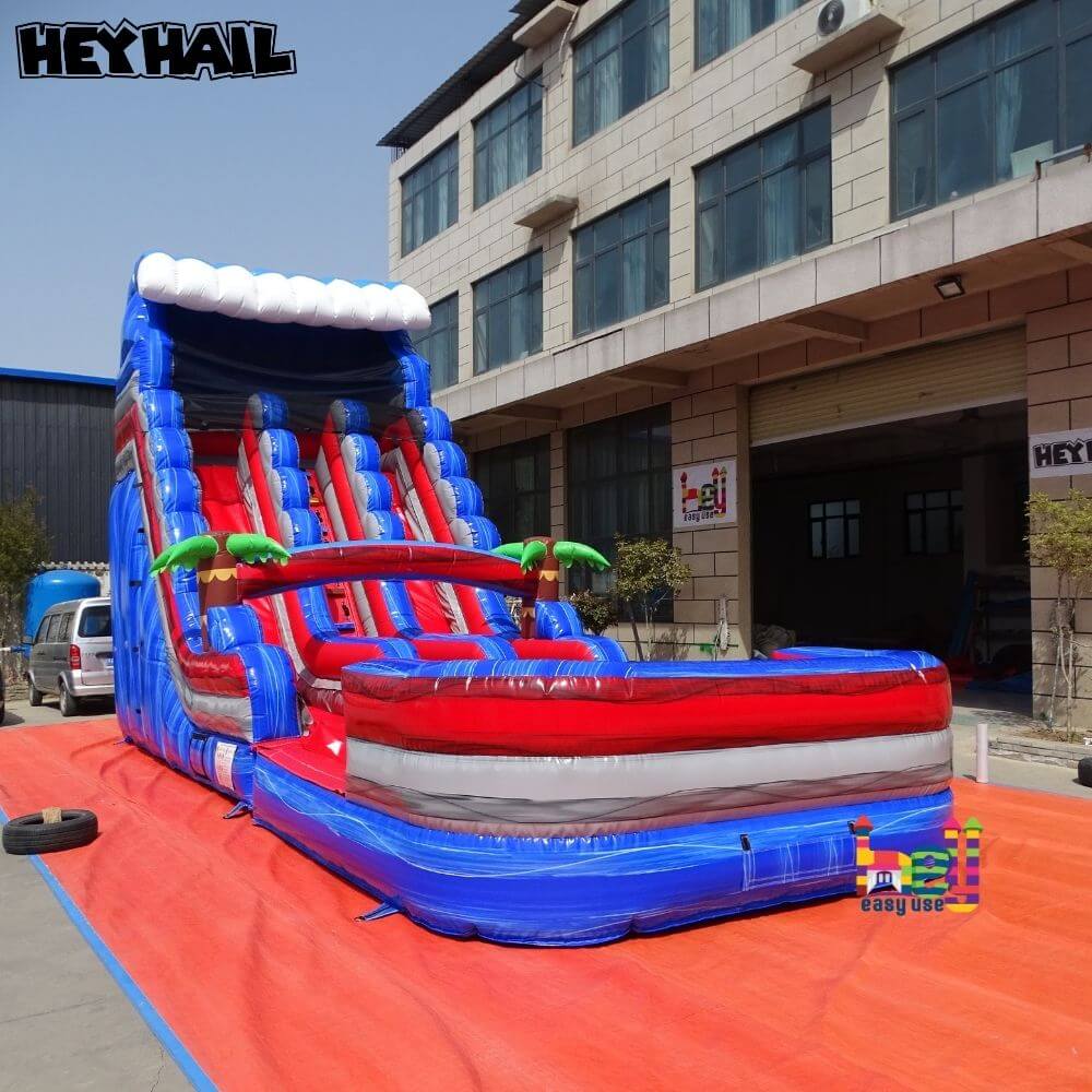  commercial grade dual lane blow up water slide for sale
