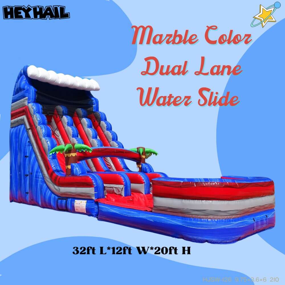  commercial grade dual lane blow up water slide for sale