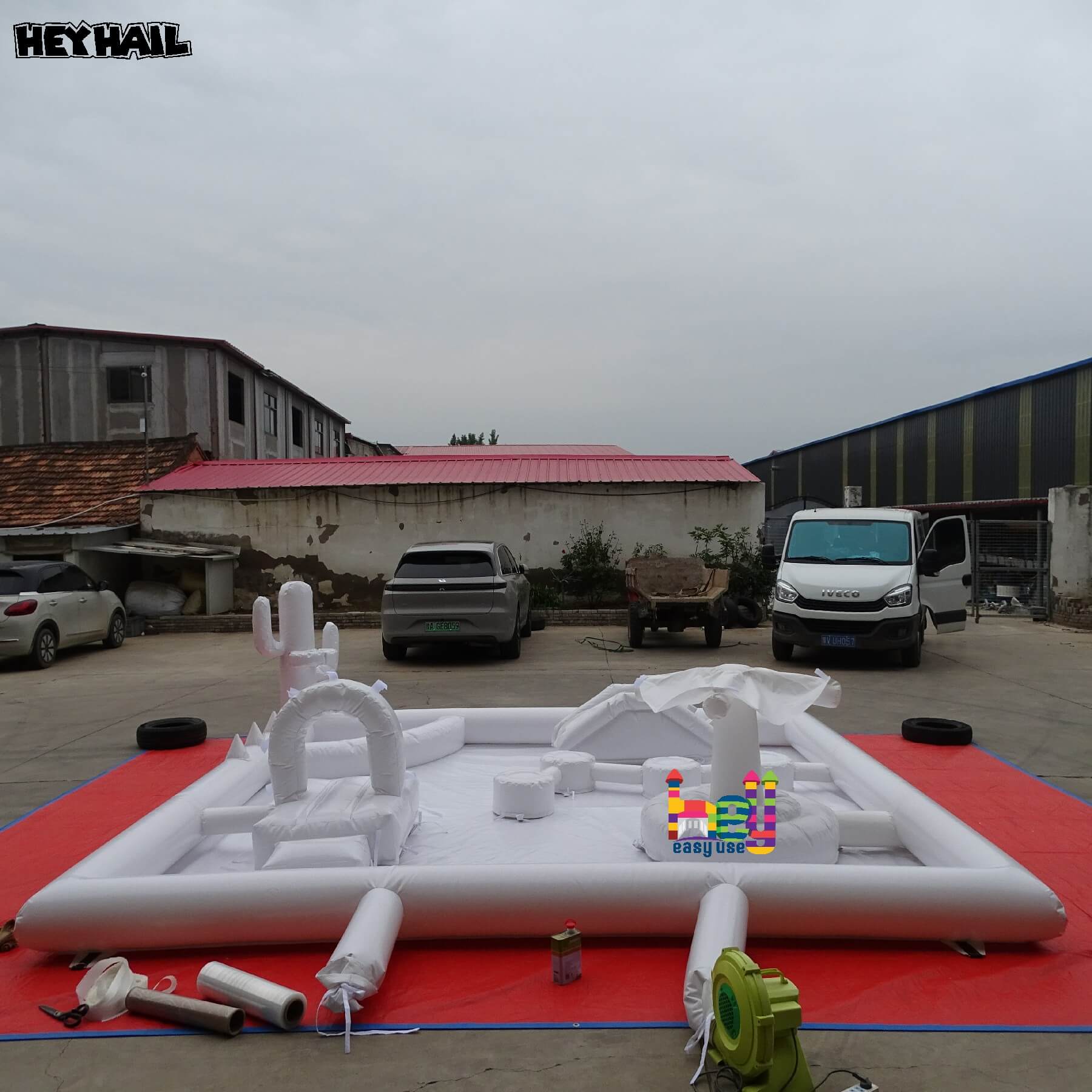 commercial grade white inflatable play grounds