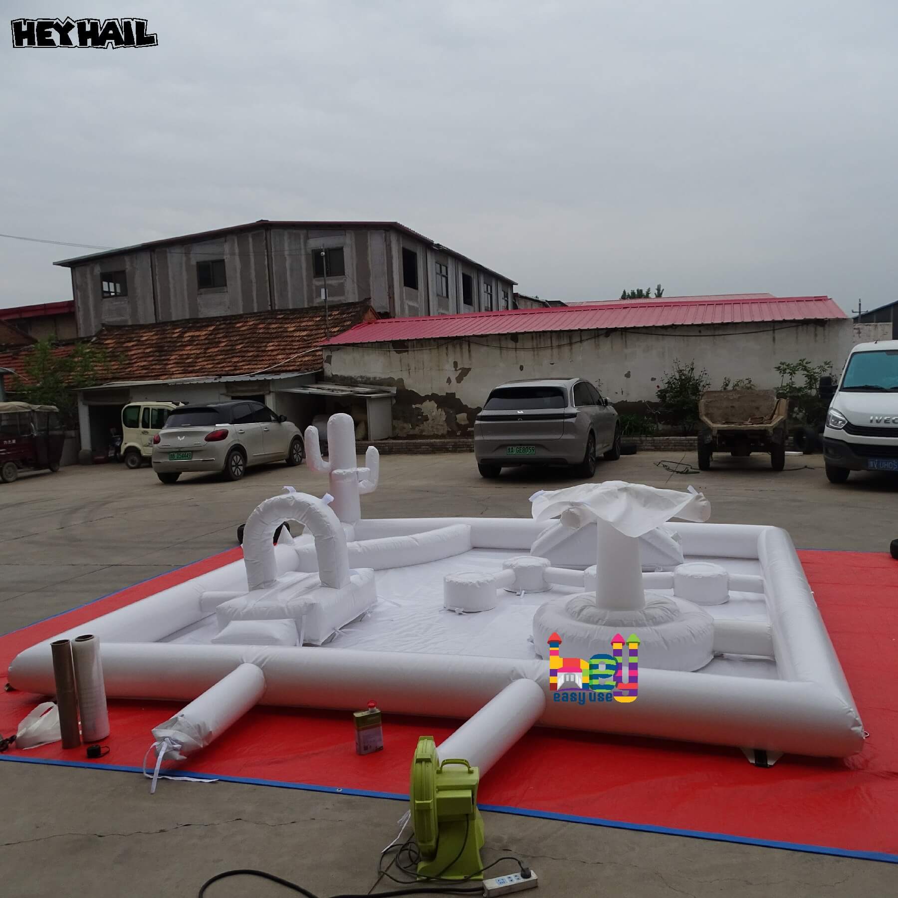 commercial grade white inflatable play grounds