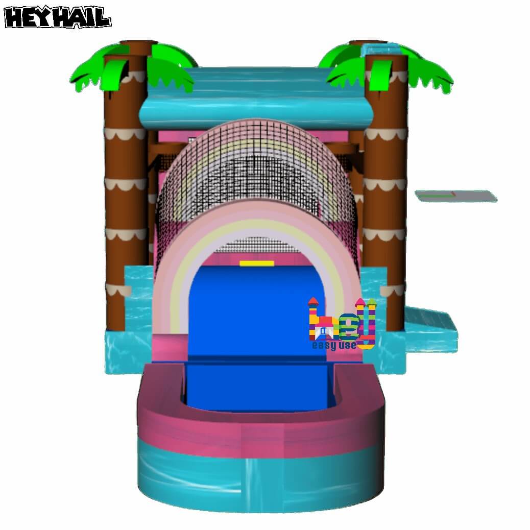 commercial grade bounce house combo with large water slides for sale