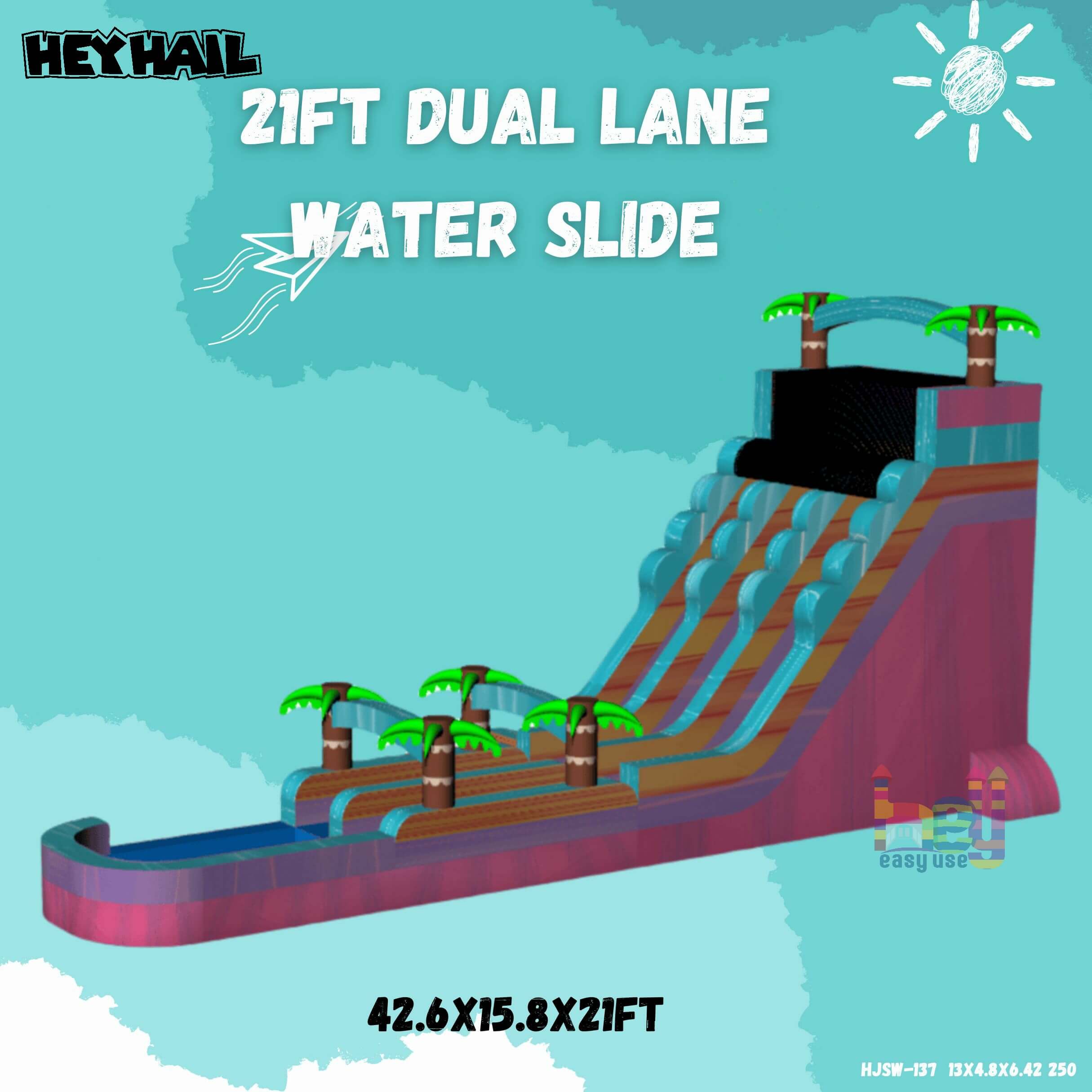 party rental inflatable slide water