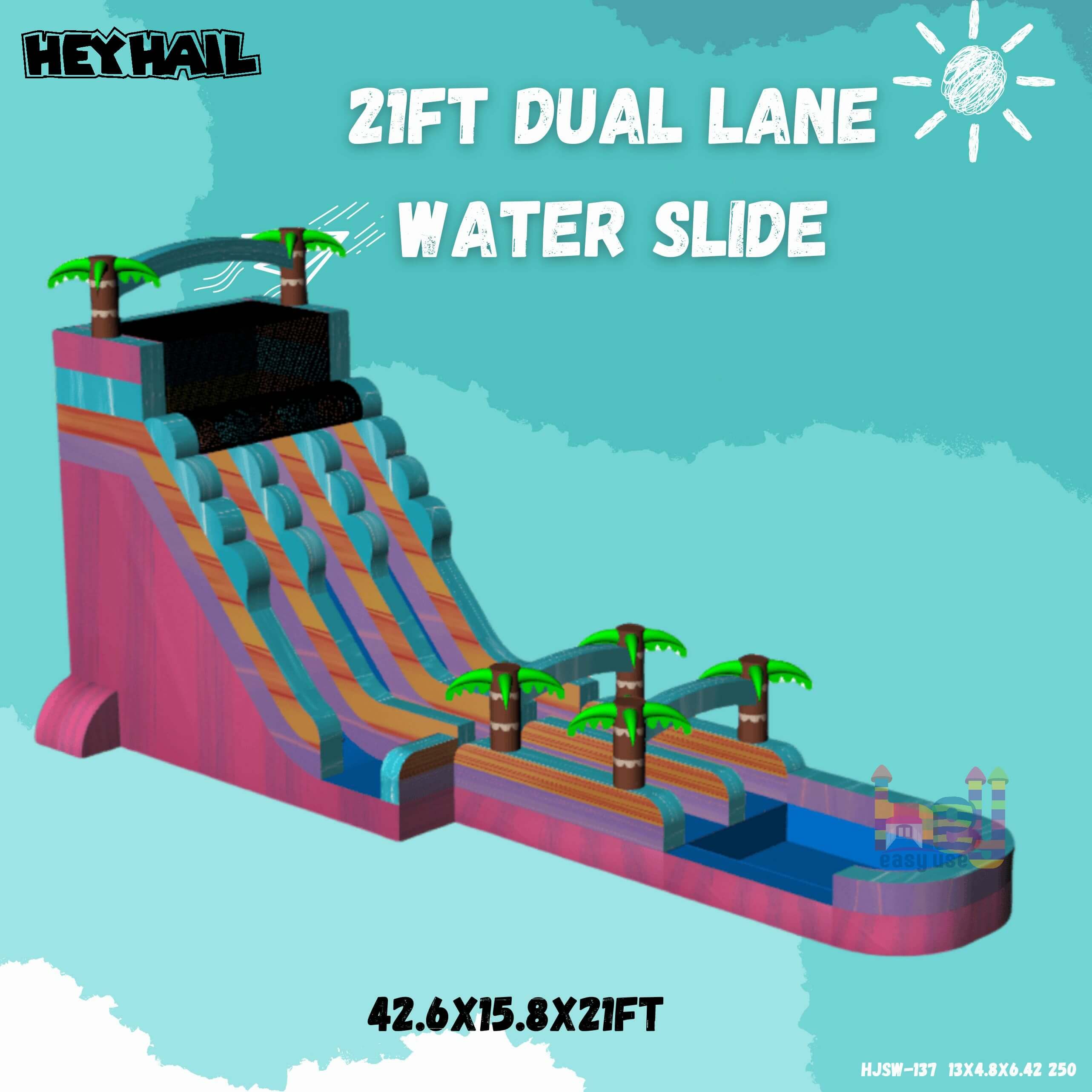 party rental inflatable slide water
