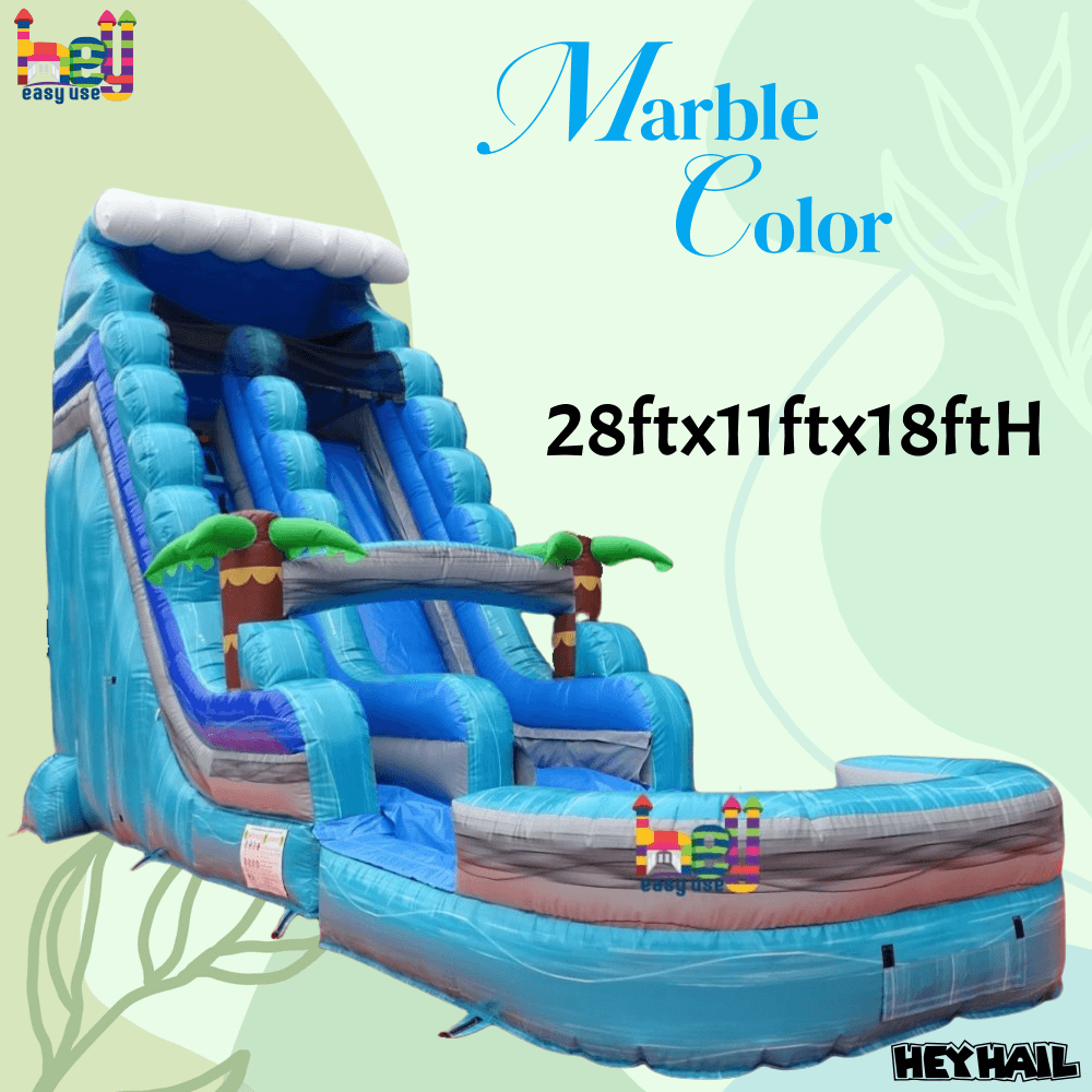commercial pvc big water built in water slides