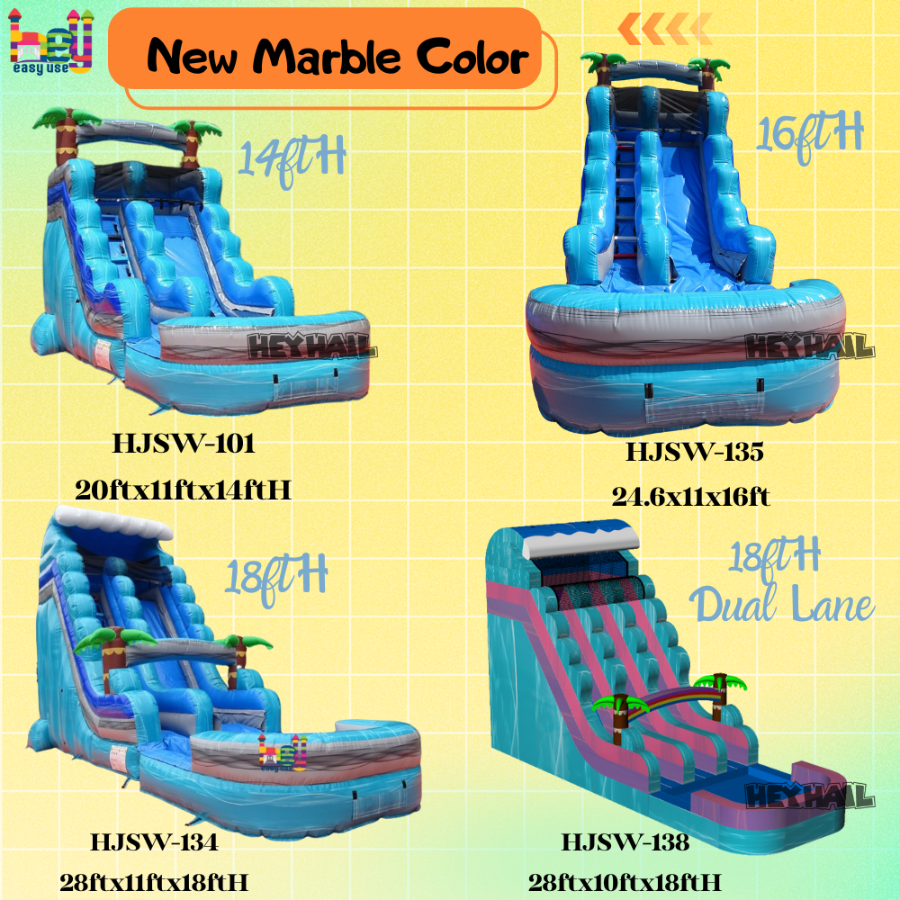 outdoor inflatable floating water slide