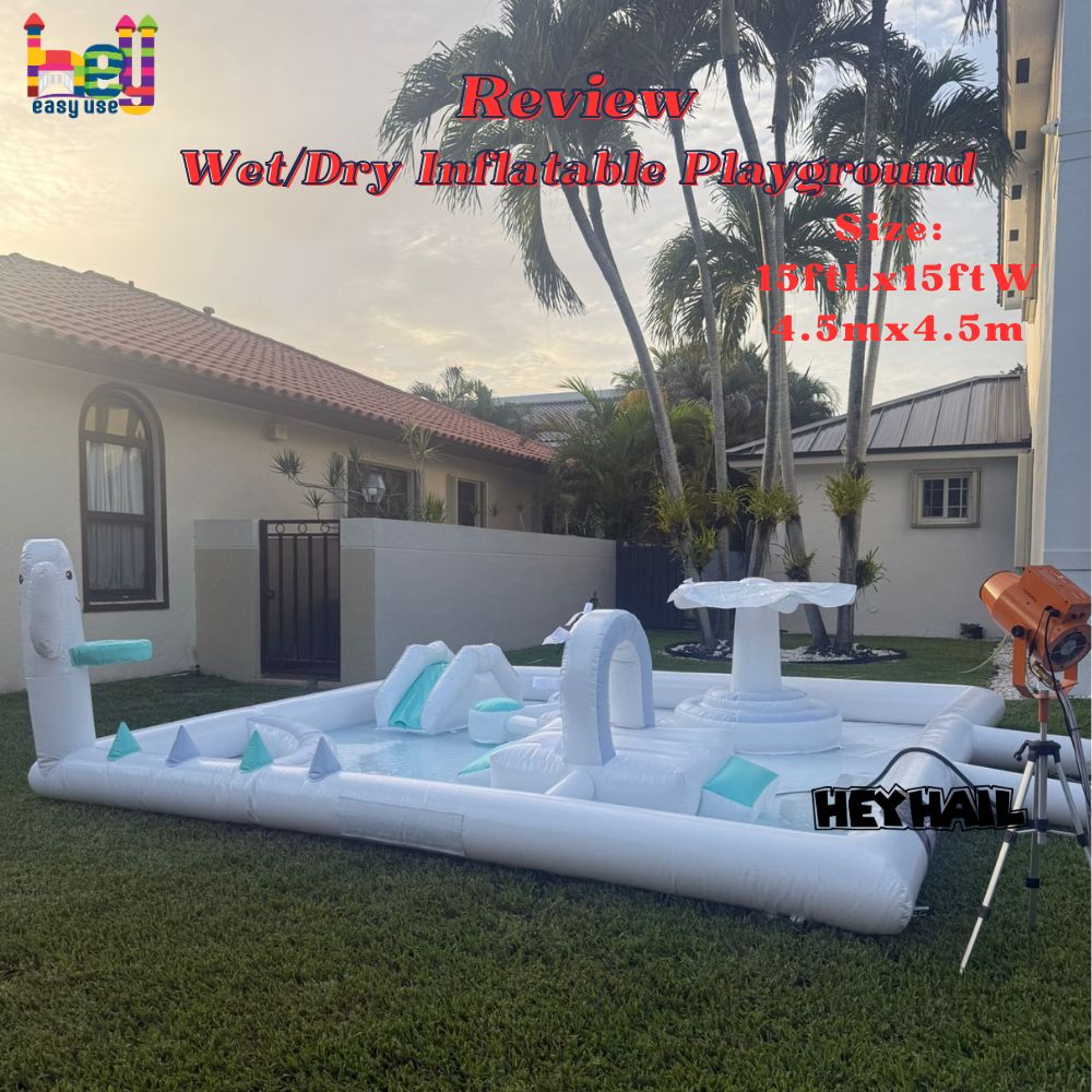 commercial grade white inflatable play grounds