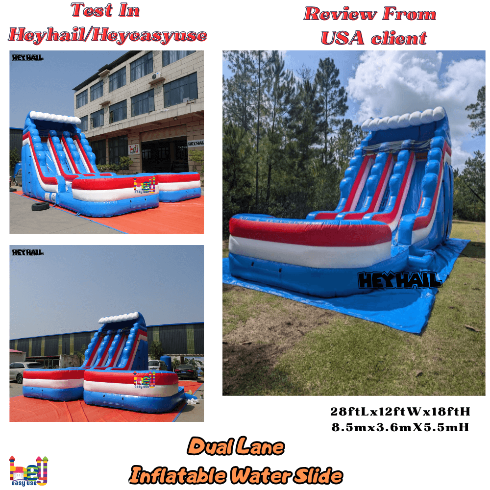 dual lanes big water slide
