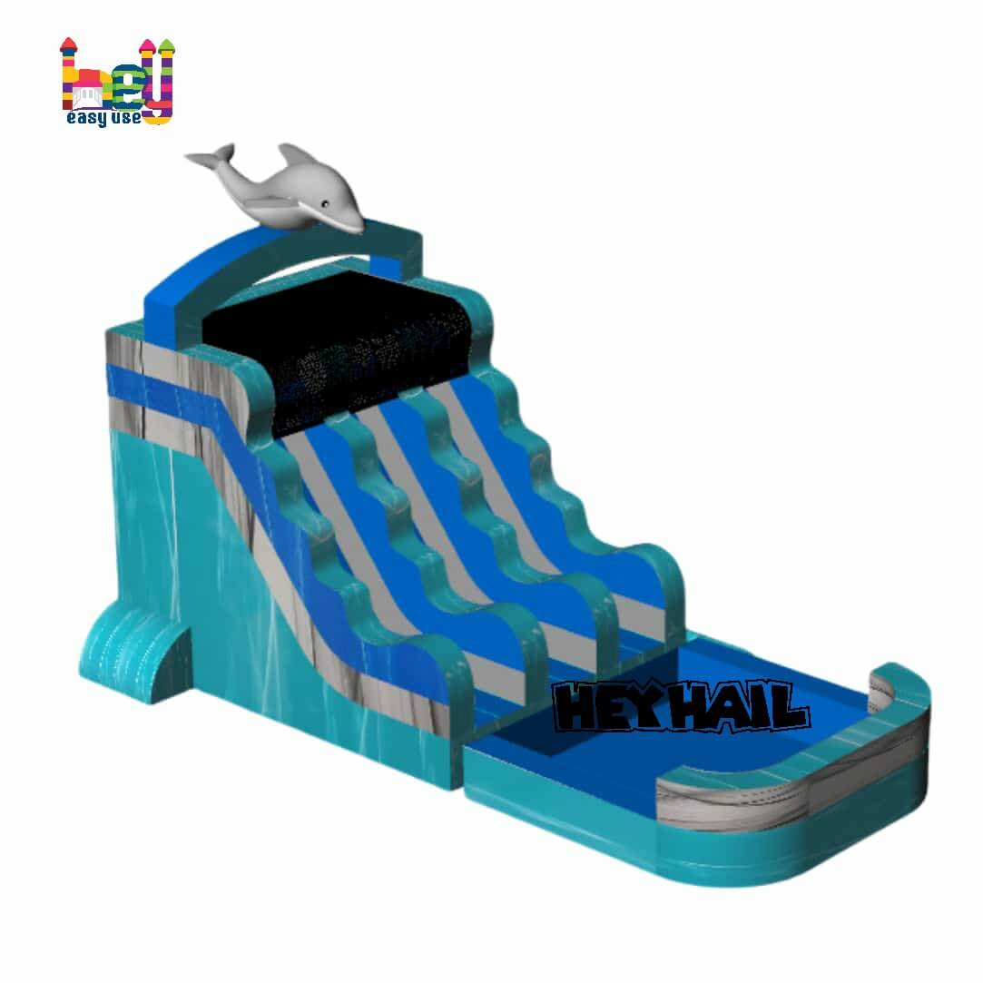 double lanes slip and slide inflatable