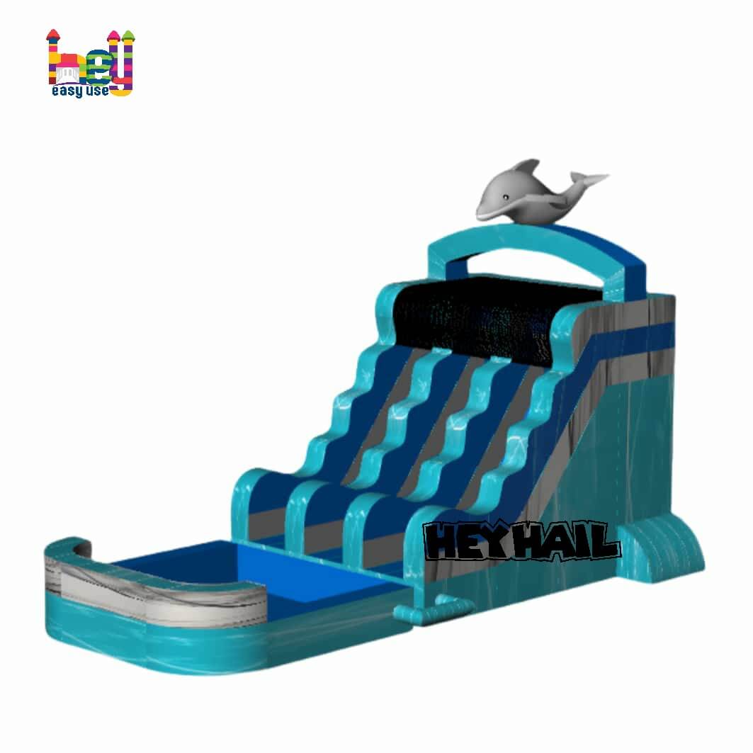 double lanes slip and slide inflatable