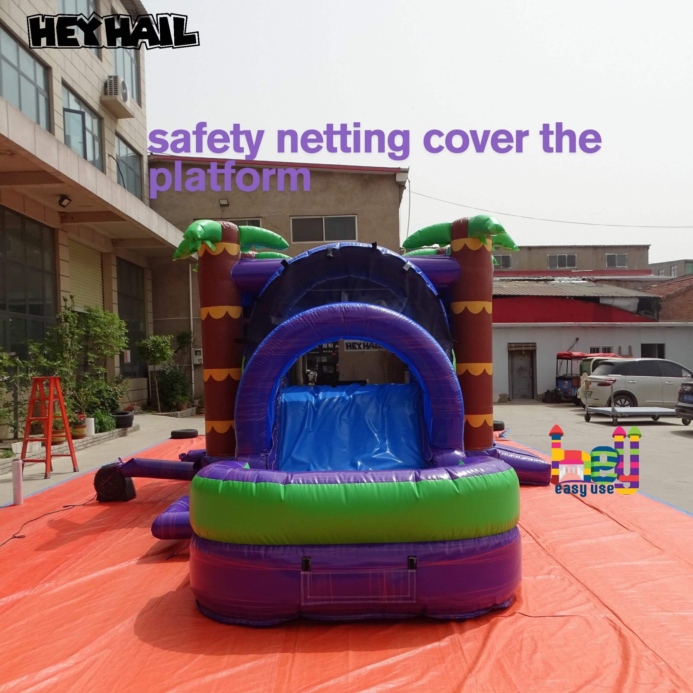 bounce house with slide for adults