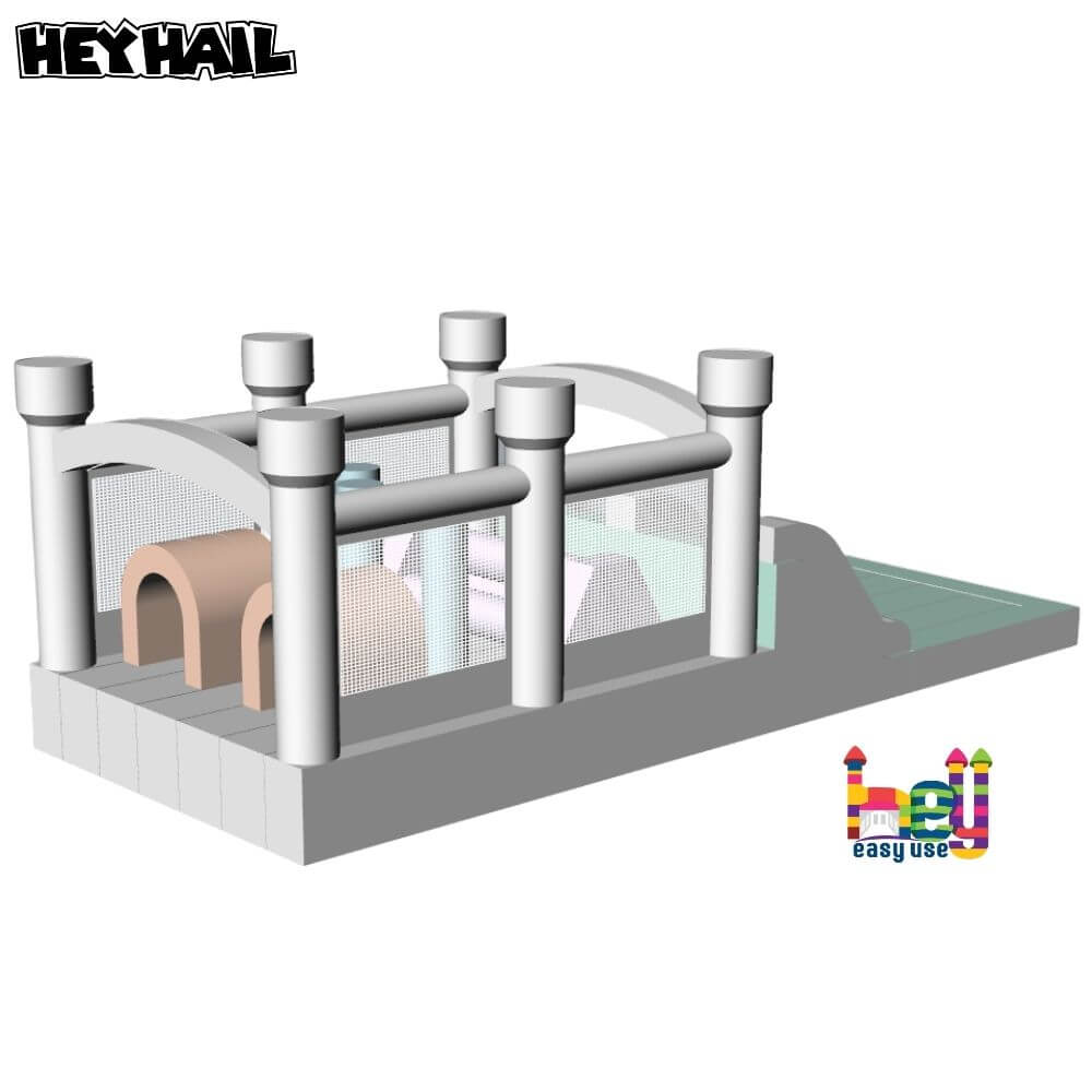 inflatable bounce house obstacle course