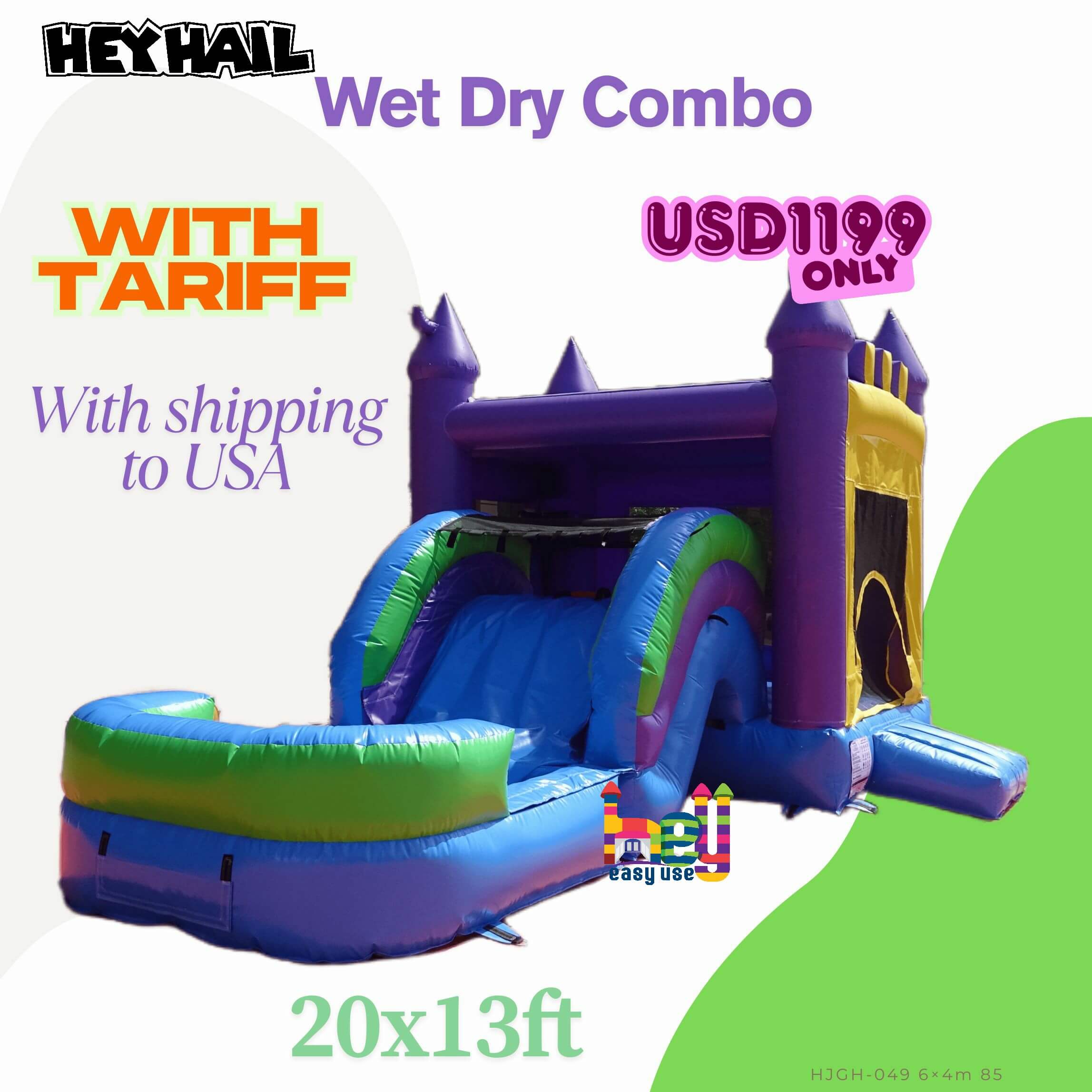 commercial bounce house with slide