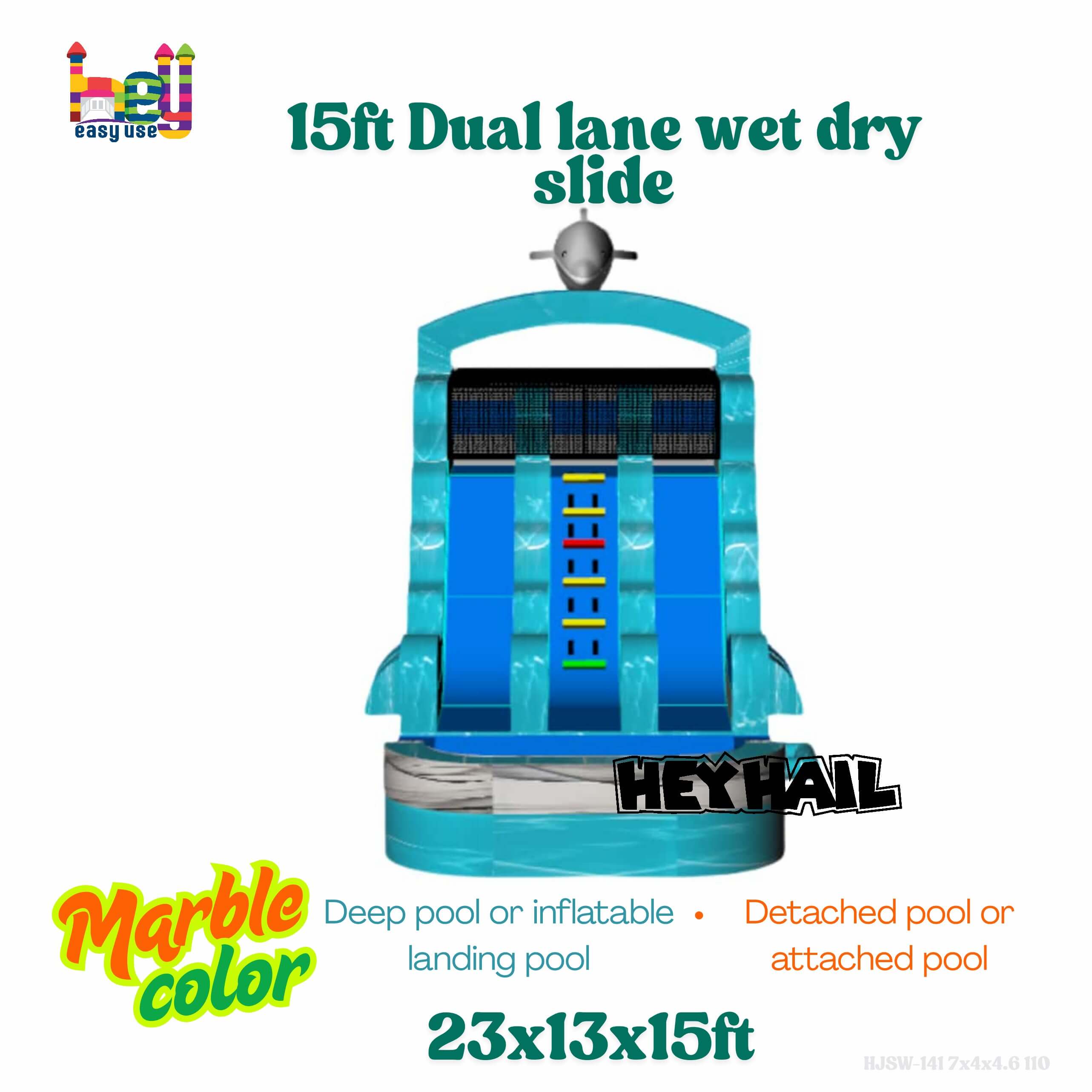 animal inflatable dual lane water slide for sale