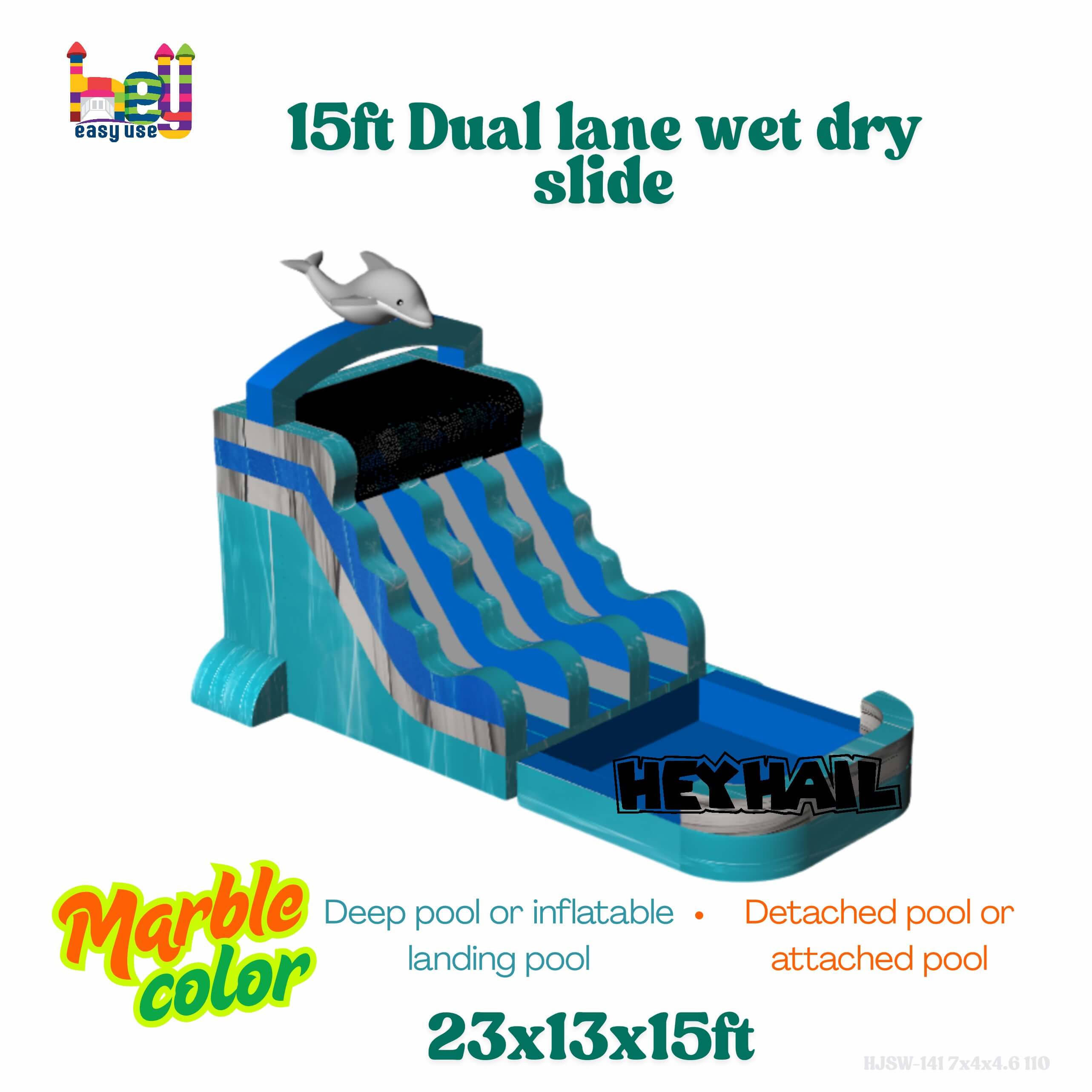 animal inflatable dual lane water slide for sale
