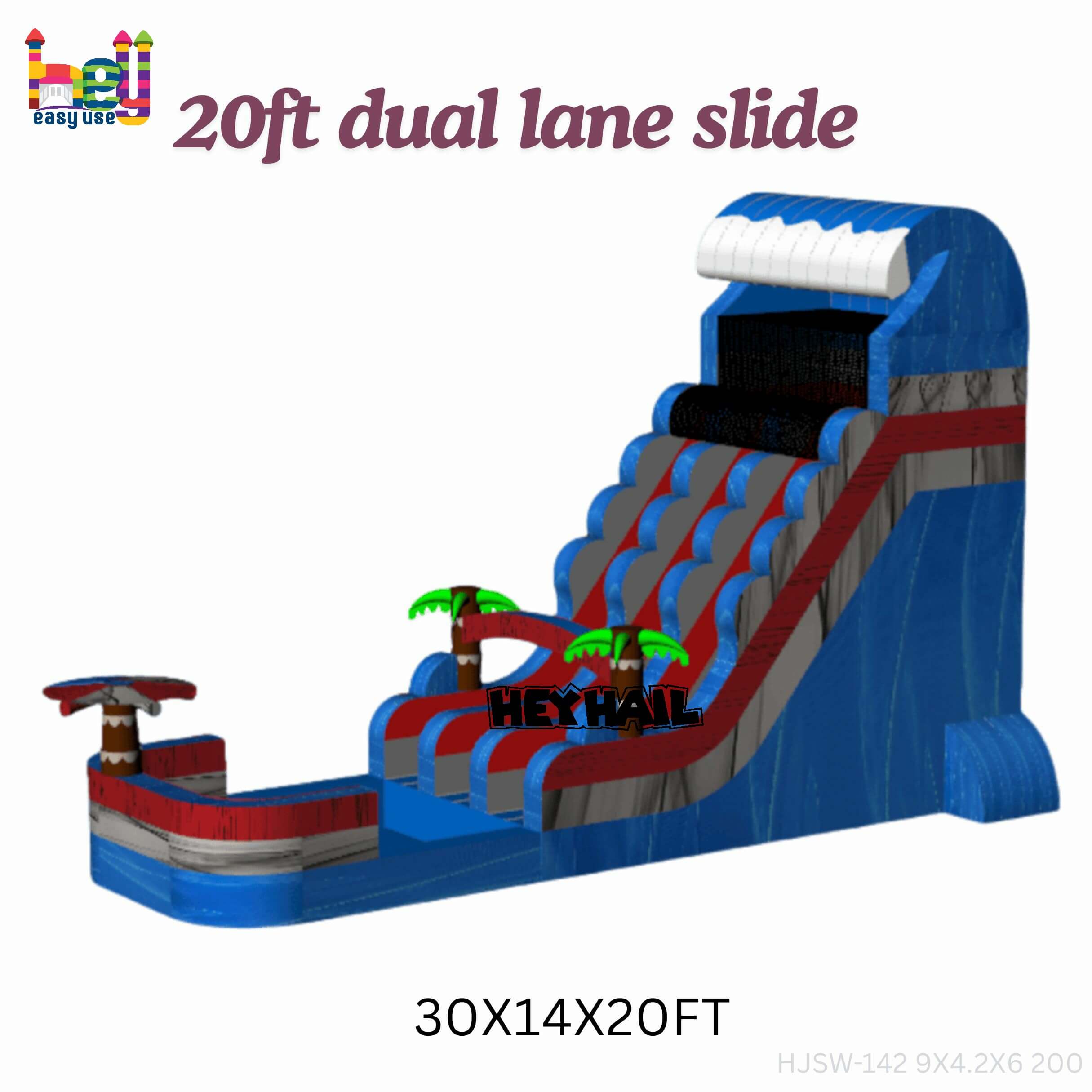 purple dual lane inflatable slide for sale