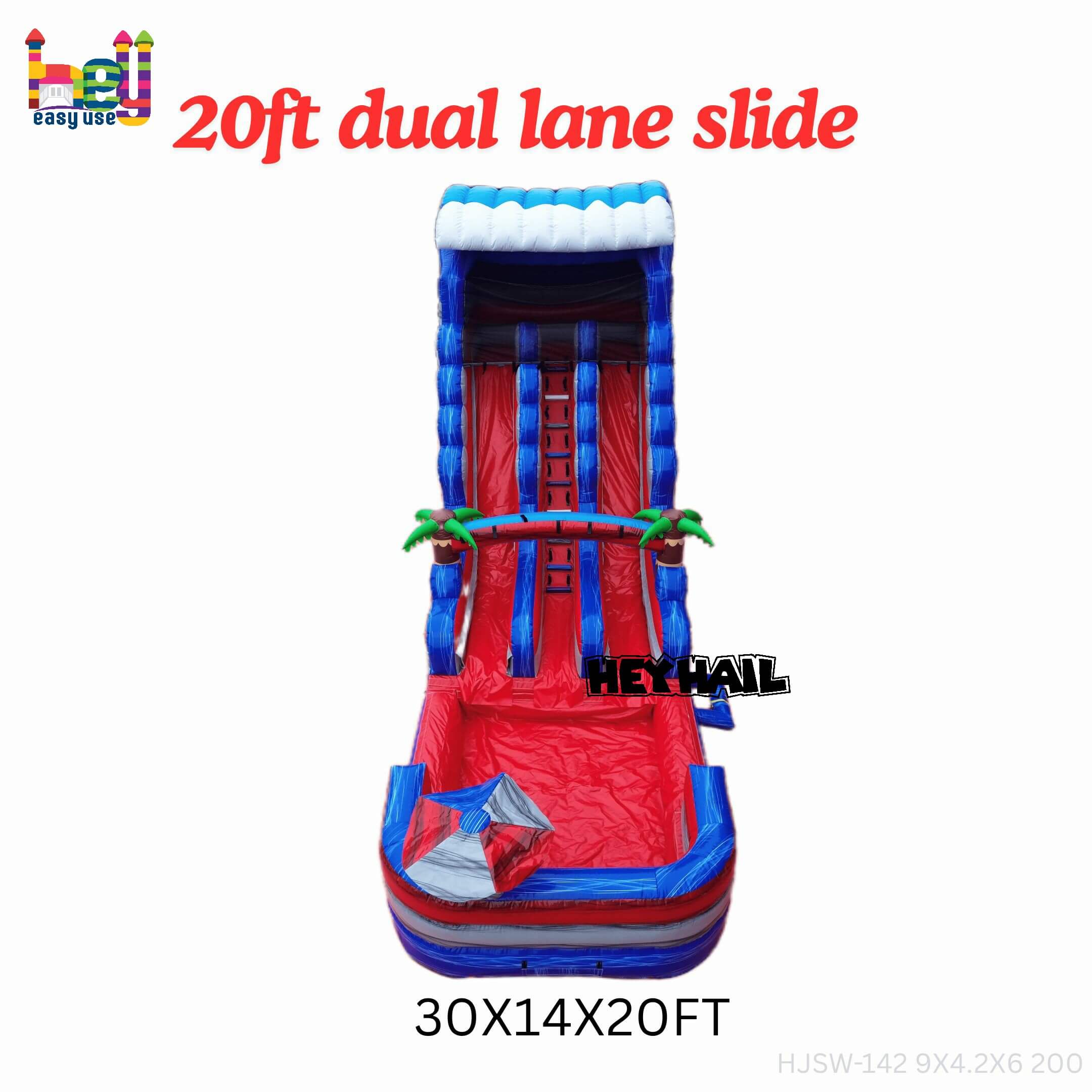 dinosaur inflatable dual lane water slide for sale