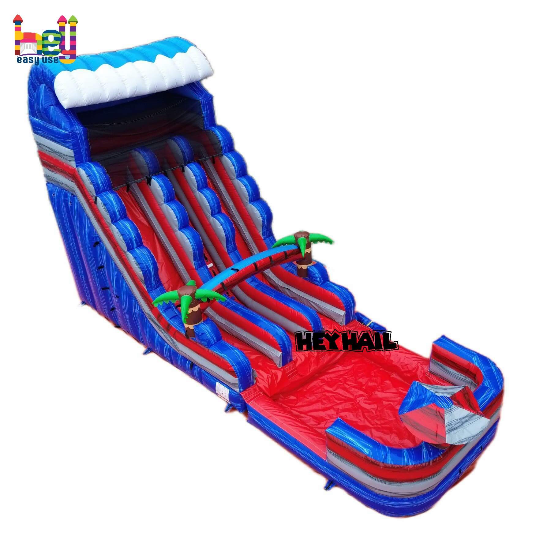 dinosaur inflatable dual lane water slide for sale