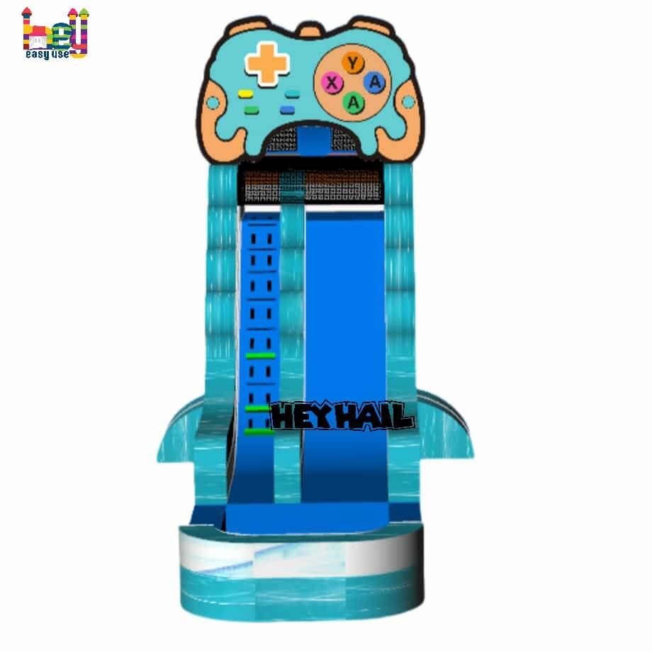 game themed inflatable water slide for sale