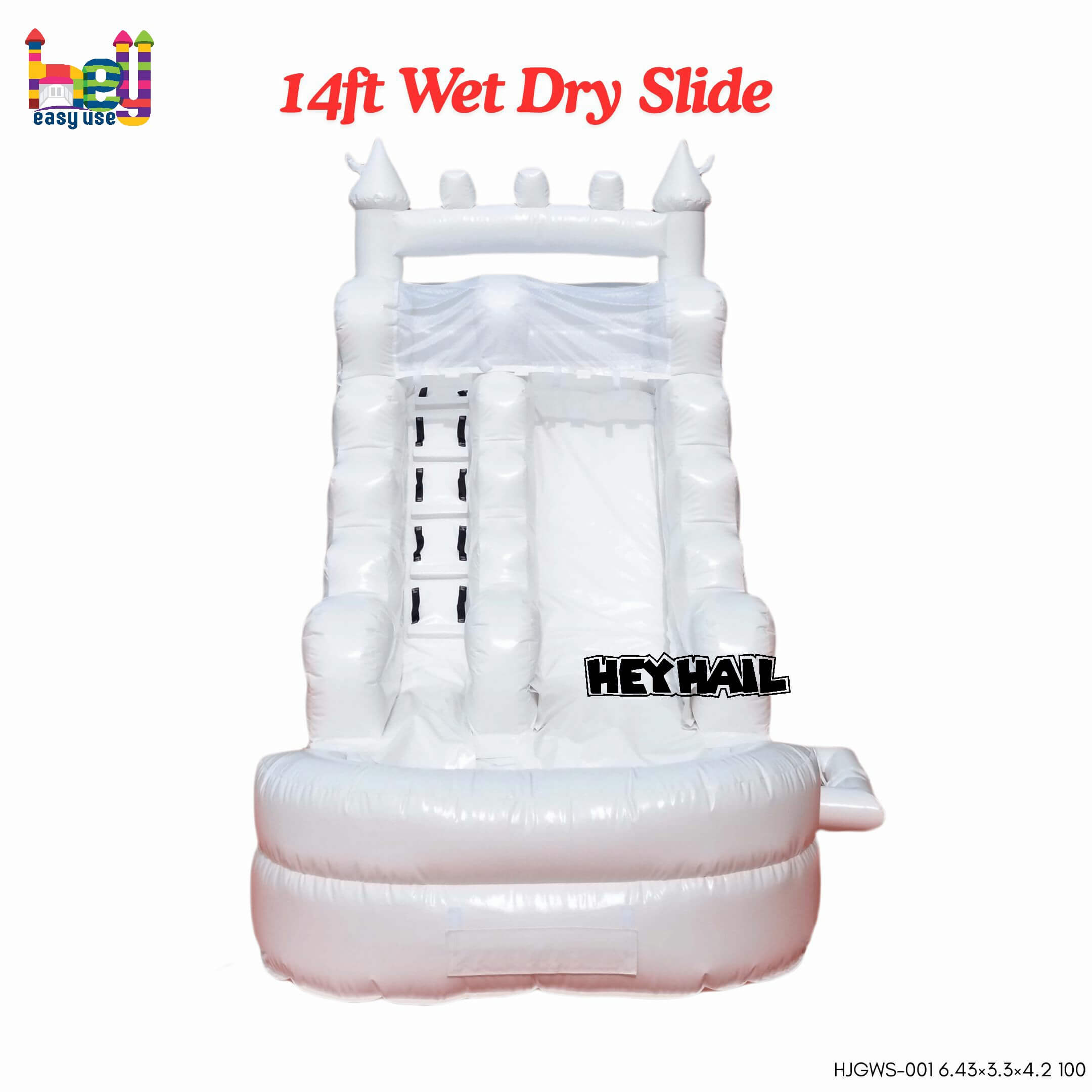 all white slide with detachable pool for sale