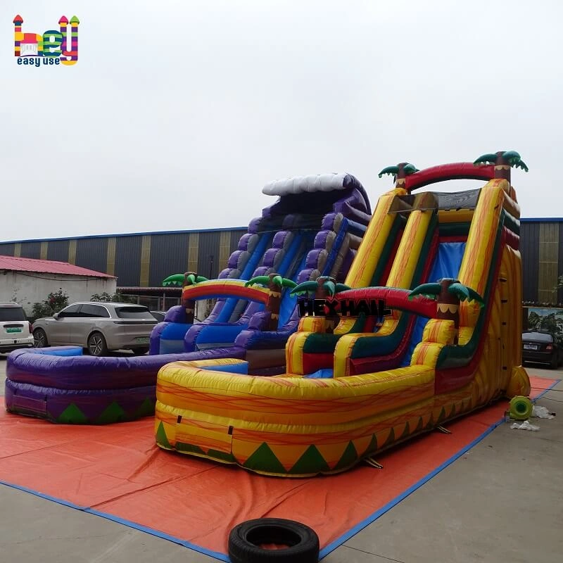 Commercial PVC Inflatable Wave Water Slide For Sale
