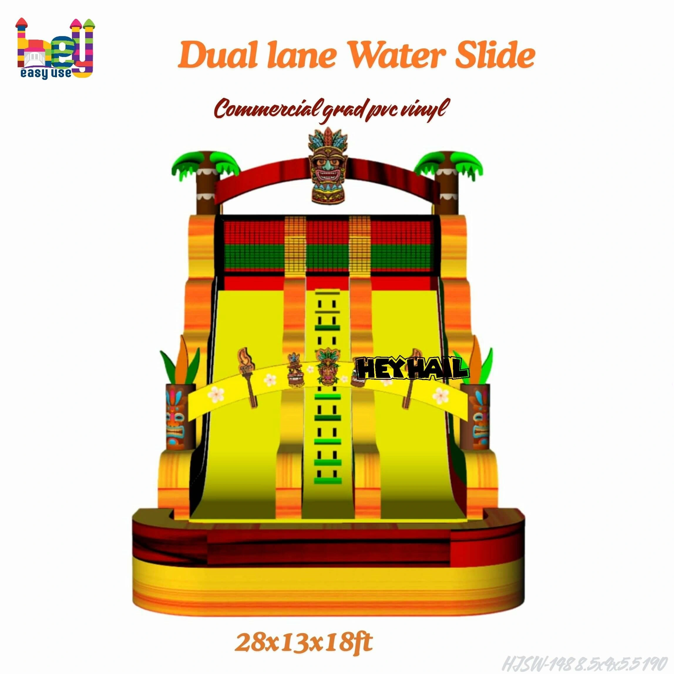 popular waterslide inflatable double lane