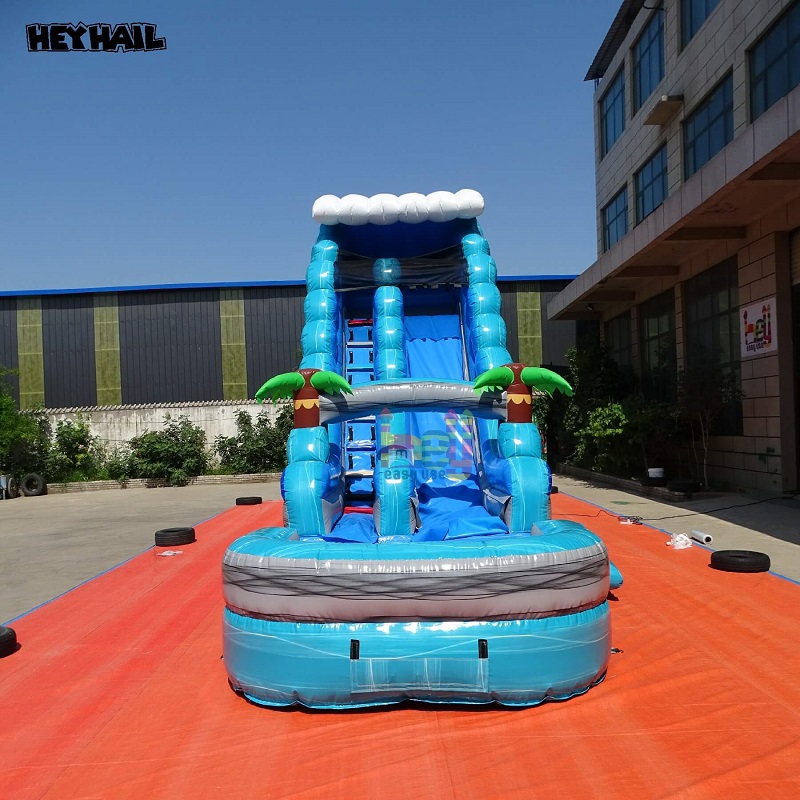 huge size marble gray inflatable water slide 