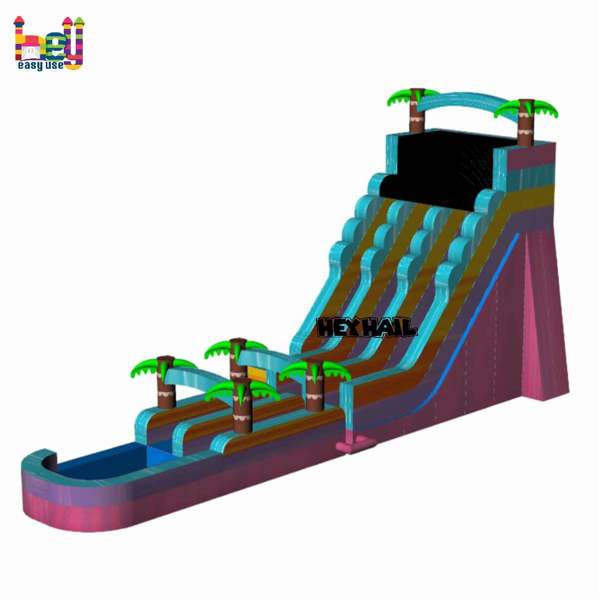 customized big water built in water slides
