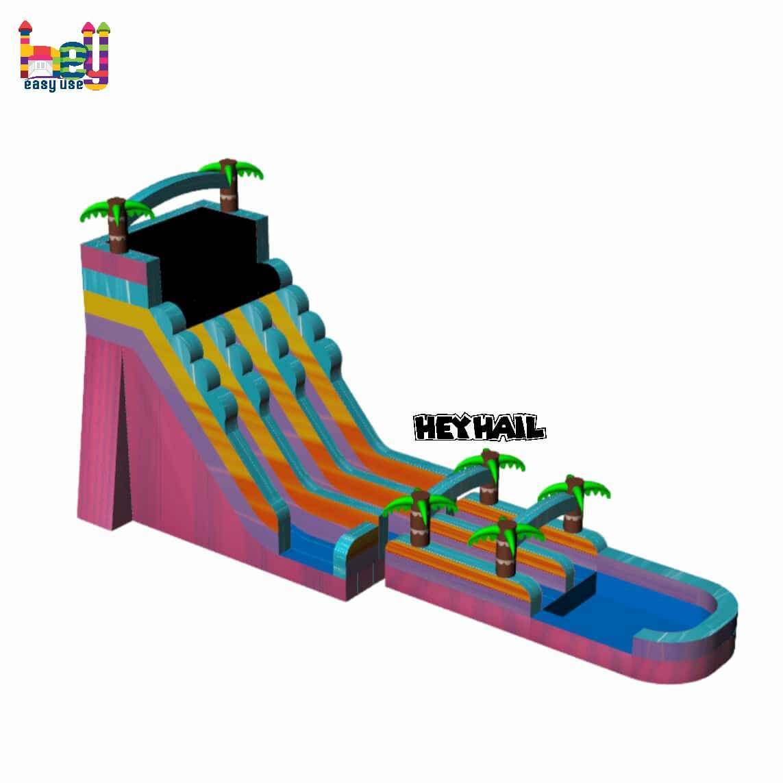 high quality PVC inflatable slide rider