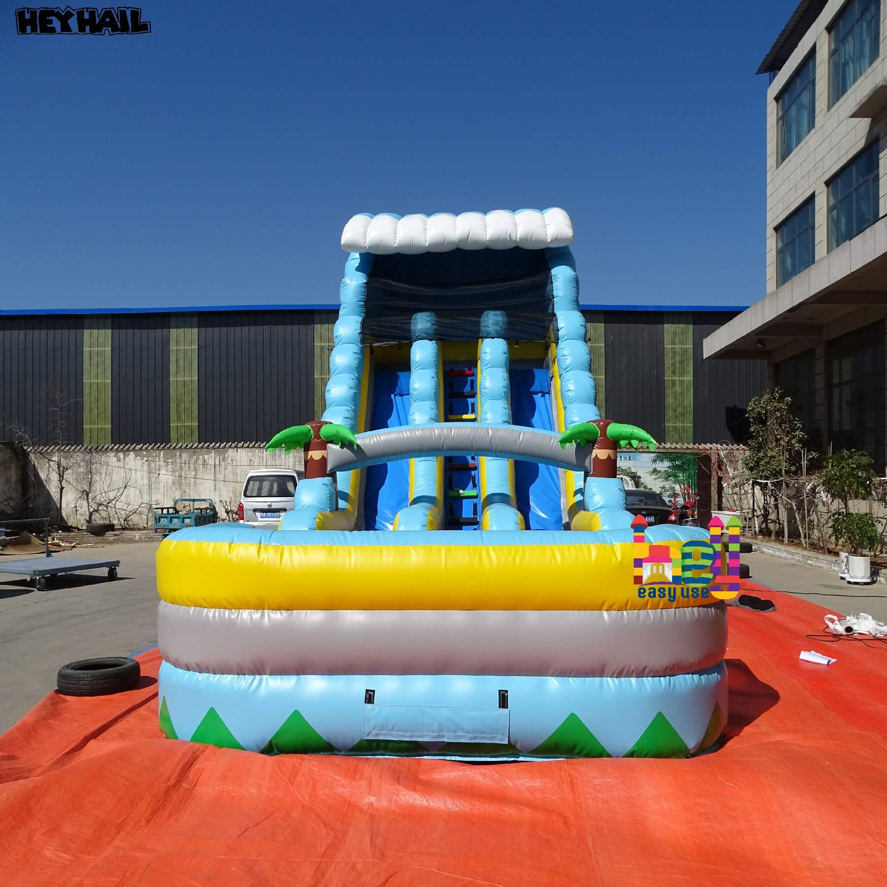 colorful inflatable kids water slide