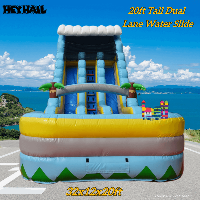 colorful inflatable kids water slide