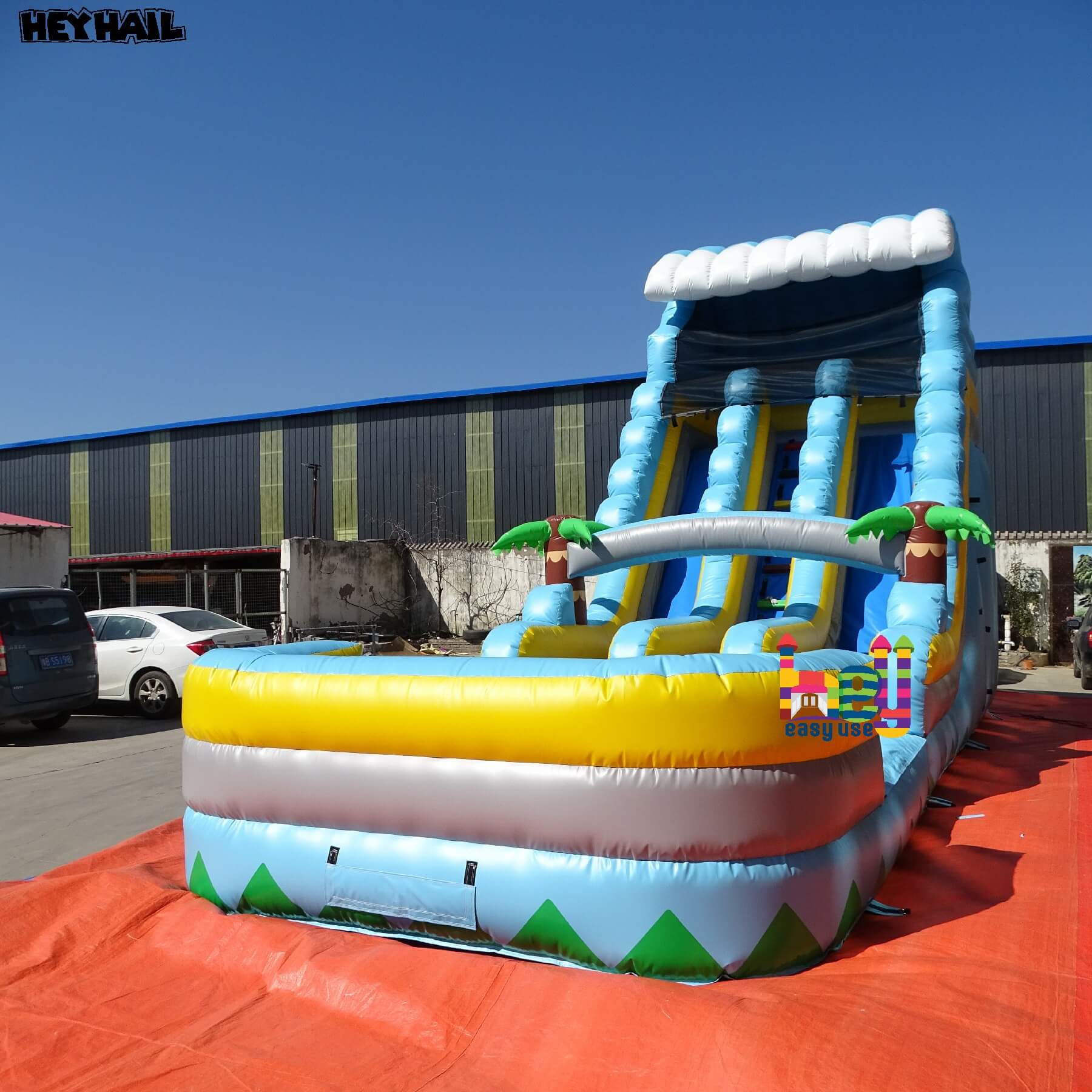 colorful inflatable kids water slide