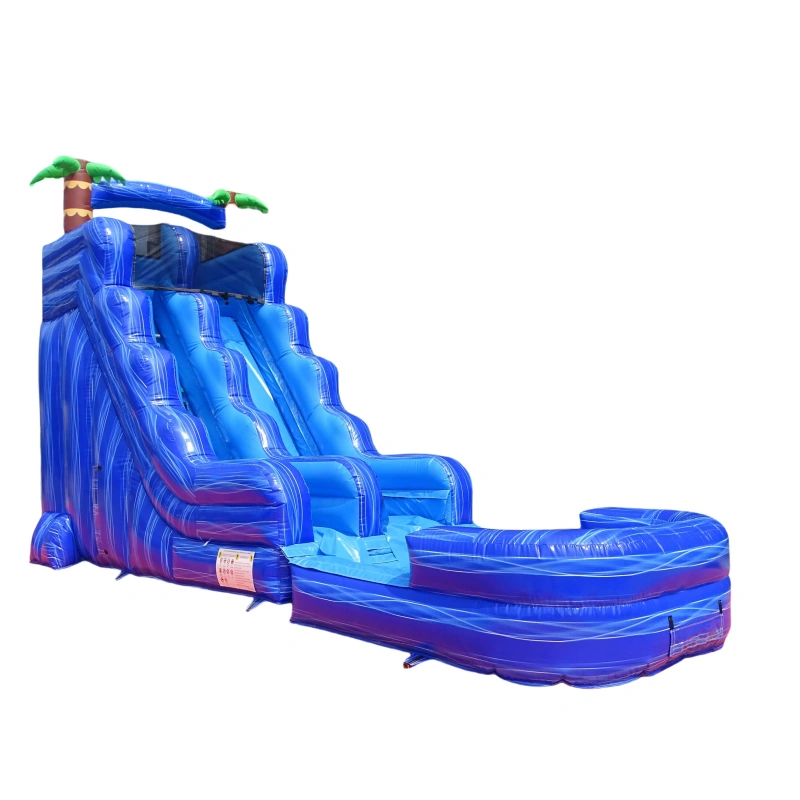 inflated bouncy castle with water slides for sale