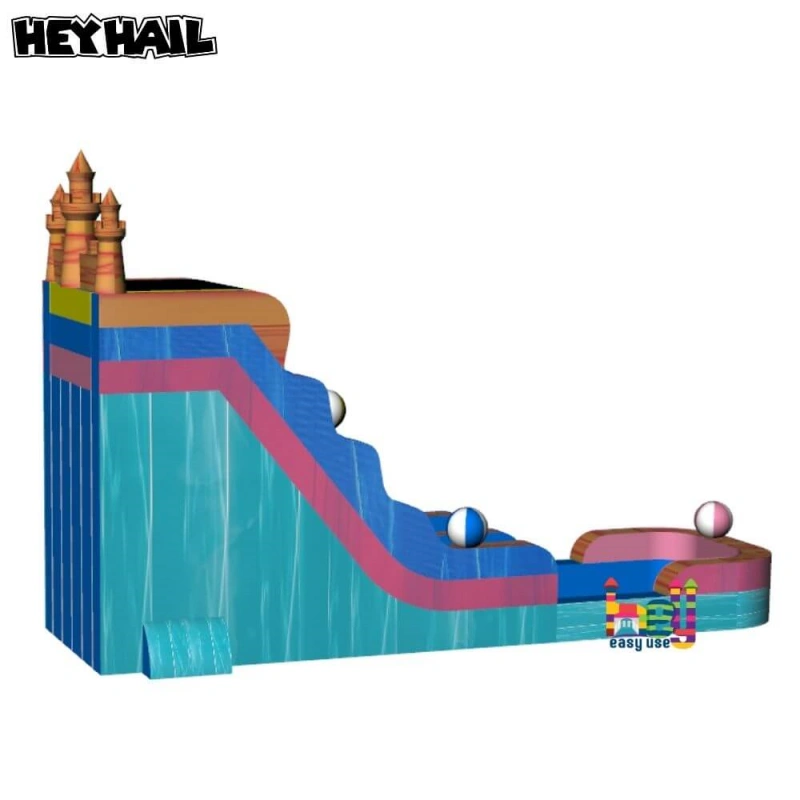 inflatable water park with water slide for sale 