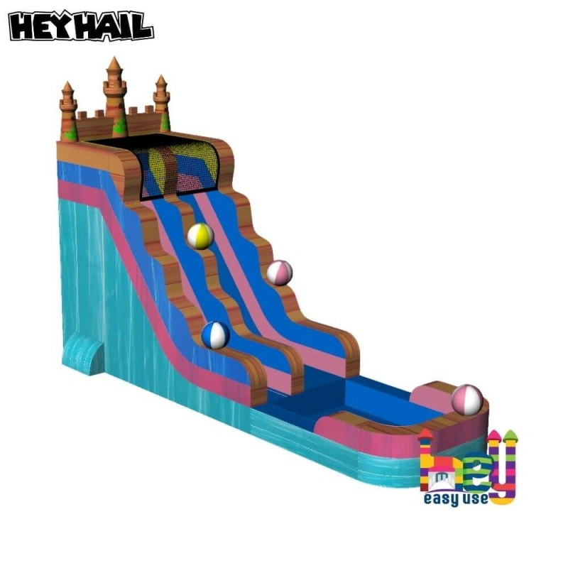 inflatable water park with water slide for sale 