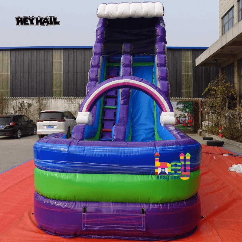 inflatable water slide red white and blue for sale