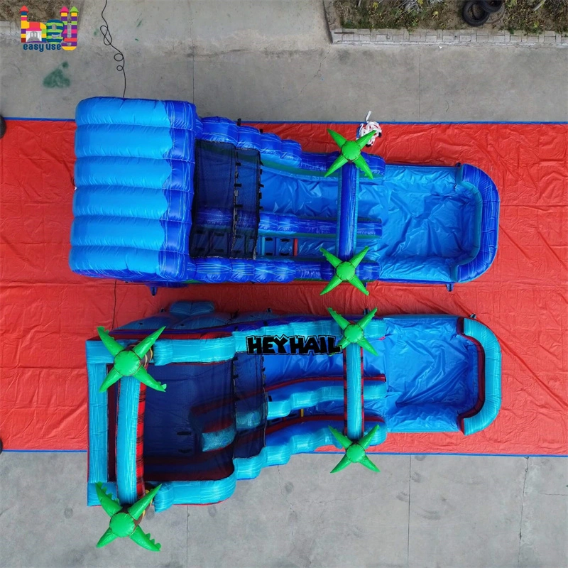 comercial grade pool adult inflatable bouncer with water slide for sale