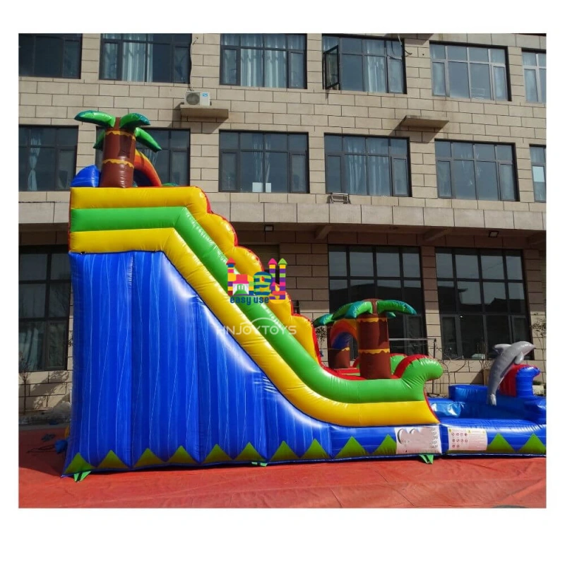 inflatable slide rainbow castle for sale 
