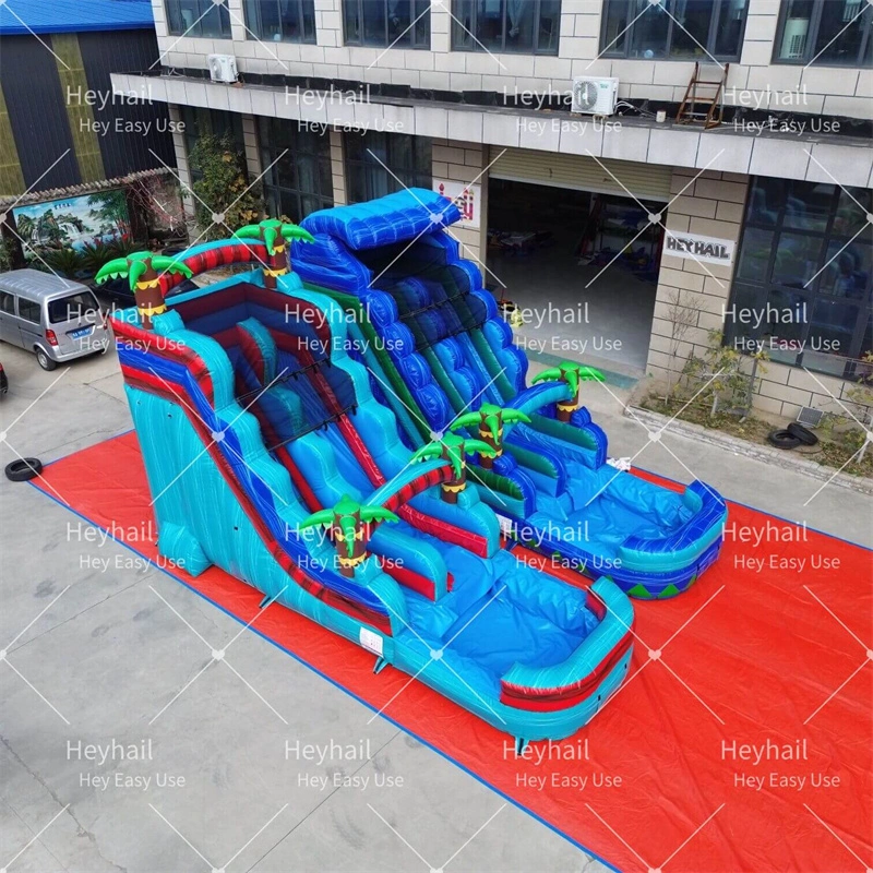 comercial grade pool adult inflatable bouncer with water slide for sale