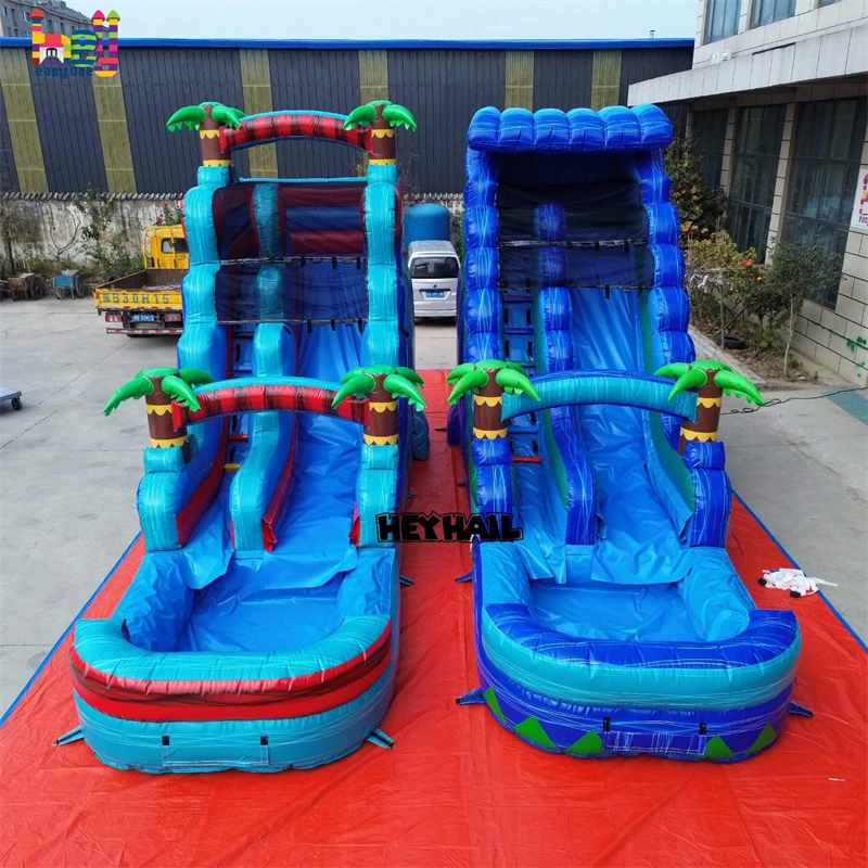 comercial grade pool adult inflatable bouncer with water slide for sale