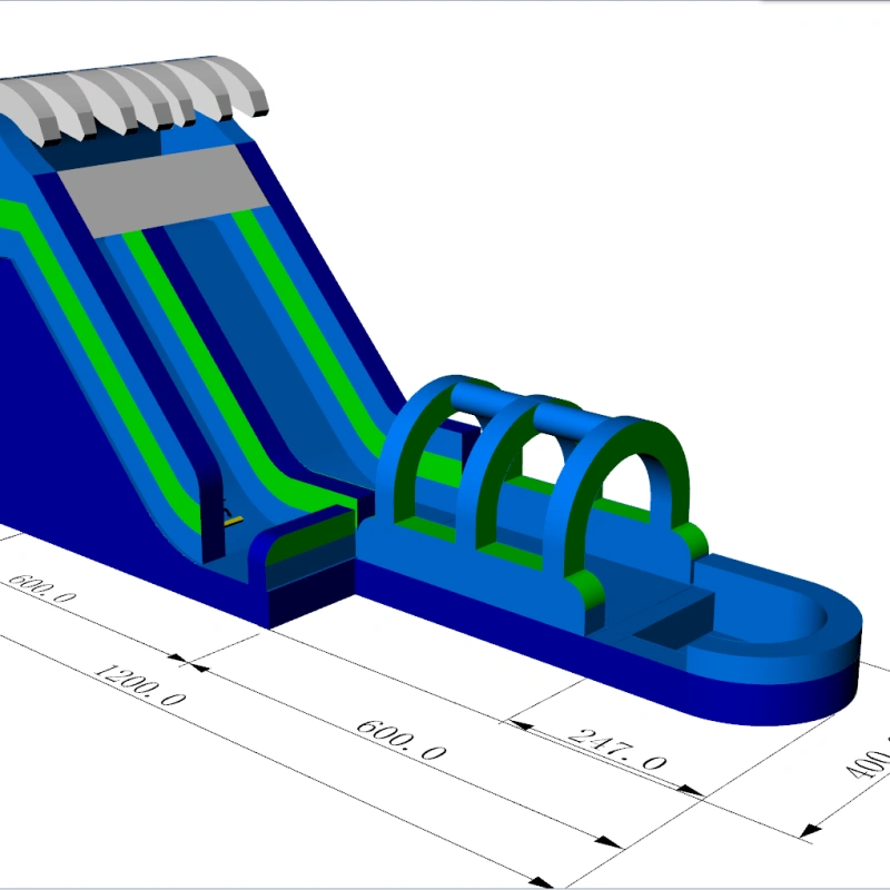 inflatable jurassic rush water slide for sale 