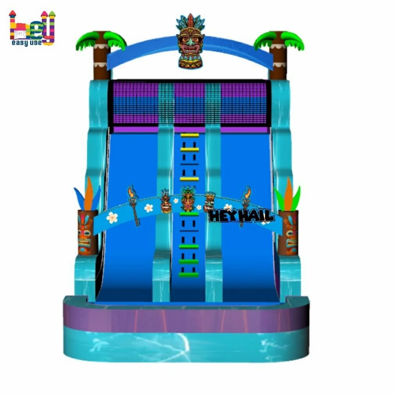 Inflatable water slide with water guns for sale 
