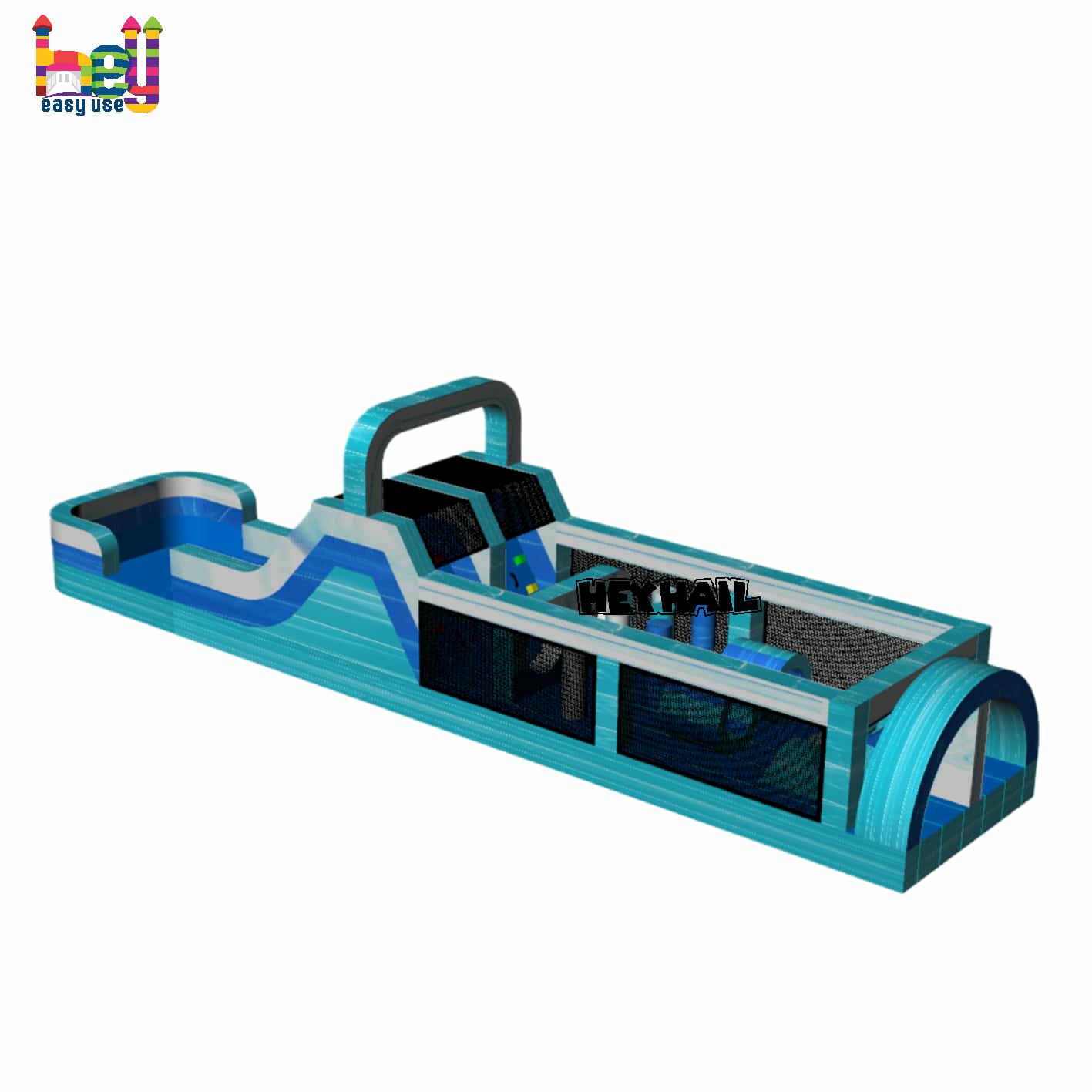 inflatable bounce house obstacle course