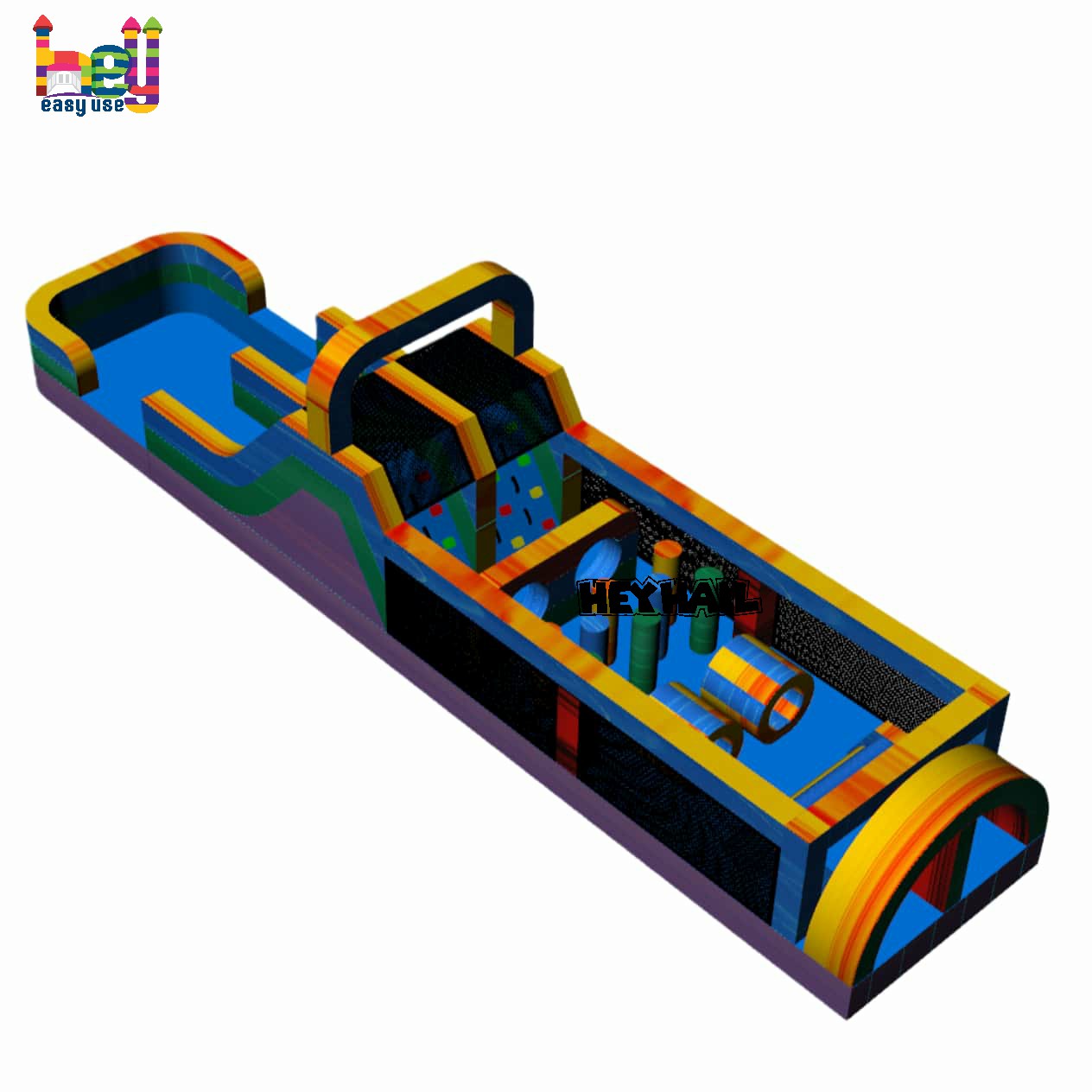 inflatable bounce house obstacle course