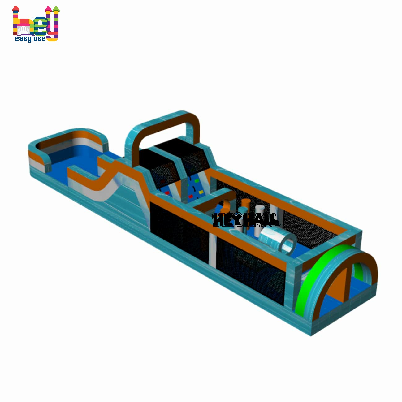 inflatable bounce house obstacle course