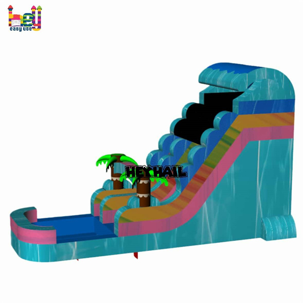 Inflatable water slide ocean theme