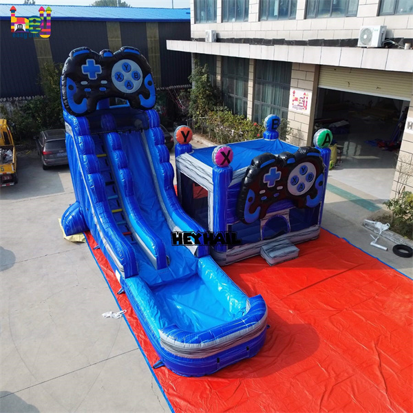 inflatable bounce castle with slide