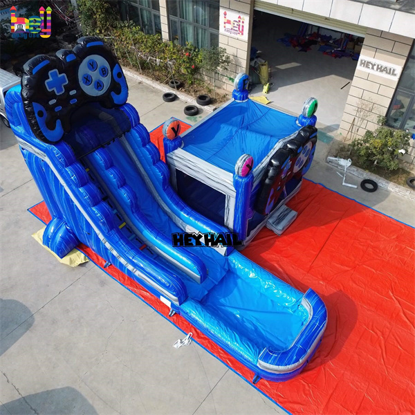 inflatable bounce castle with slide